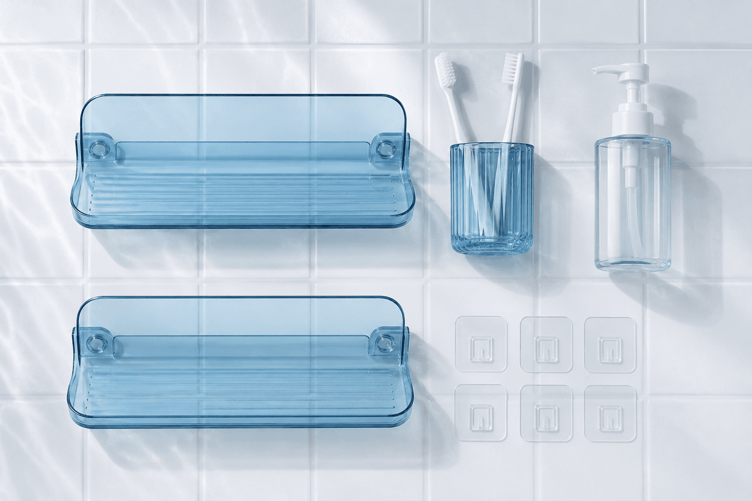 Contents of Under-Sink Organiser Set laid out individually